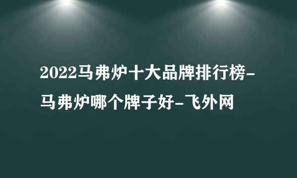 2022马弗炉十大品牌排行榜-马弗炉哪个牌子好-飞外网