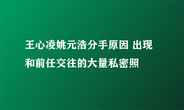 王心凌姚元浩分手原因 出现和前任交往的大量私密照