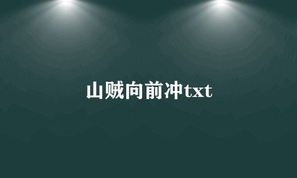 山贼向前冲txt