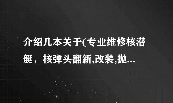 介绍几本关于(专业维修核潜艇，核弹头翻新,改装,抛光)的小说，如《电弧中的高级玩家》