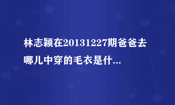 林志颖在20131227期爸爸去哪儿中穿的毛衣是什么牌子？在哪里可以买到？能提供链接吗？谢谢！