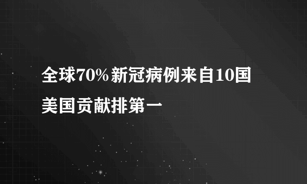 全球70%新冠病例来自10国 美国贡献排第一