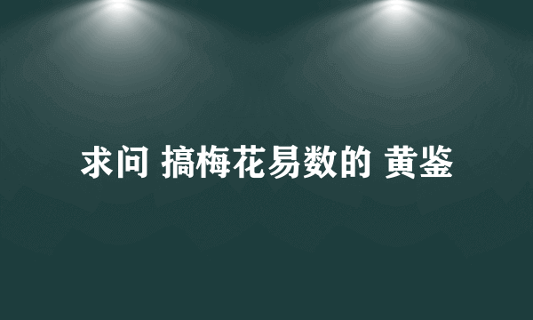 求问 搞梅花易数的 黄鉴