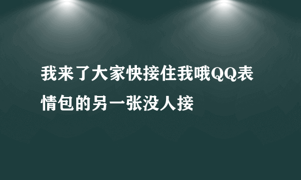 我来了大家快接住我哦QQ表情包的另一张没人接