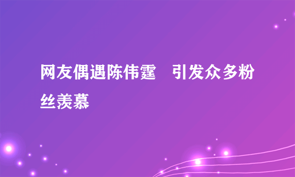 网友偶遇陈伟霆   引发众多粉丝羡慕