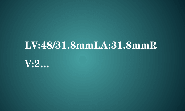 LV:48/31.8mmLA:31.8mmRV:20mmAA