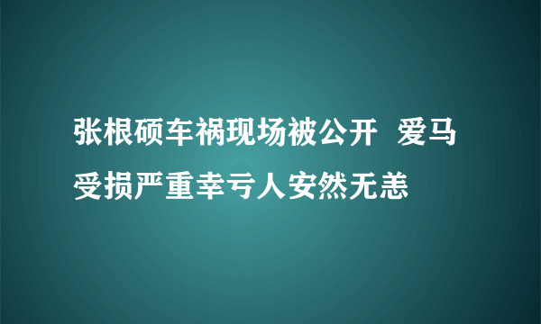 张根硕车祸现场被公开  爱马受损严重幸亏人安然无恙