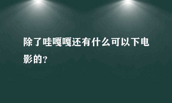 除了哇嘎嘎还有什么可以下电影的？