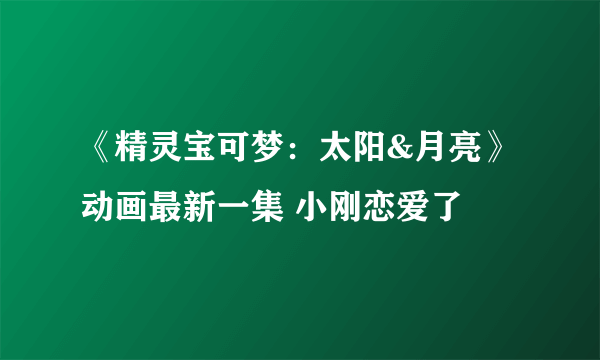 《精灵宝可梦：太阳&月亮》动画最新一集 小刚恋爱了