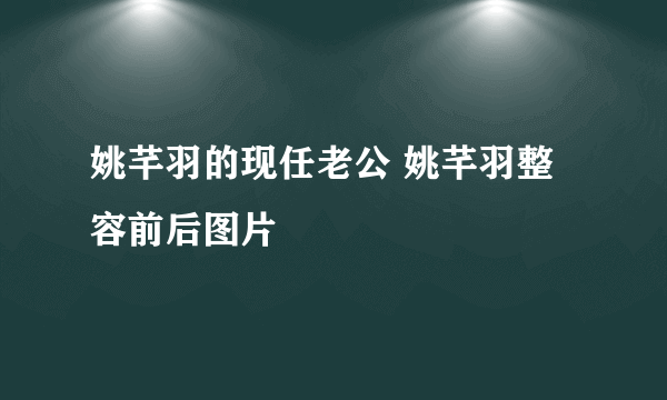 姚芊羽的现任老公 姚芊羽整容前后图片