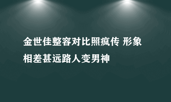 金世佳整容对比照疯传 形象相差甚远路人变男神