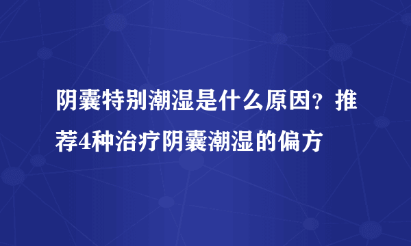 阴囊特别潮湿是什么原因？推荐4种治疗阴囊潮湿的偏方