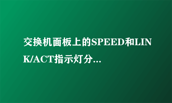 交换机面板上的SPEED和LINK/ACT指示灯分别表示什么呀？