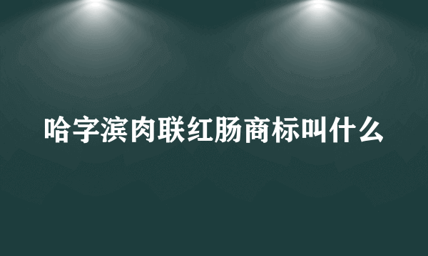 哈字滨肉联红肠商标叫什么