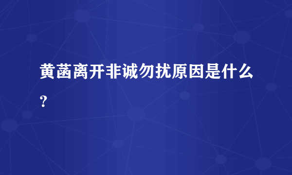 黄菡离开非诚勿扰原因是什么？