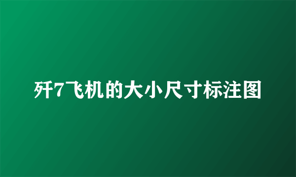 歼7飞机的大小尺寸标注图