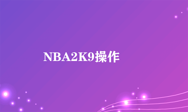 NBA2K9操作問題