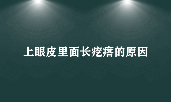 上眼皮里面长疙瘩的原因