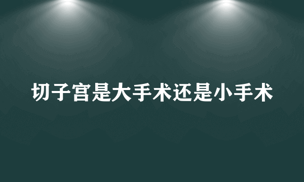 切子宫是大手术还是小手术