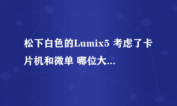 松下白色的Lumix5 考虑了卡片机和微单 哪位大神可以具体推荐和分析一下么 便携的单反也可以接受