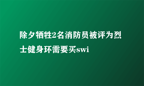 除夕牺牲2名消防员被评为烈士健身环需要买swi