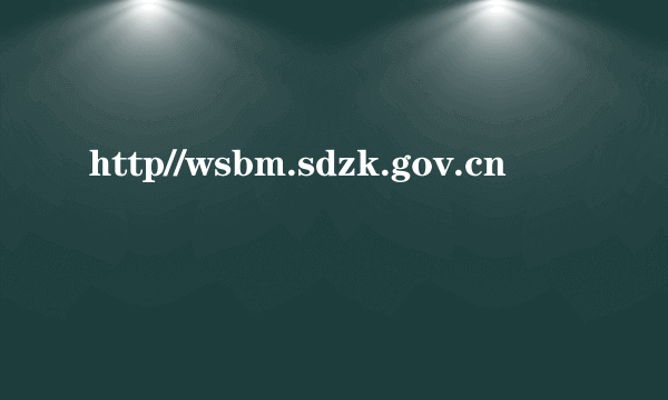 http//wsbm.sdzk.gov.cn