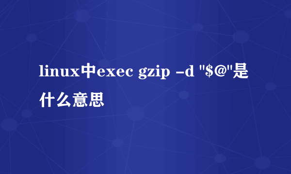 linux中exec gzip -d 