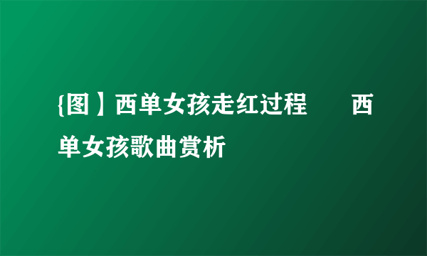 {图】西单女孩走红过程      西单女孩歌曲赏析