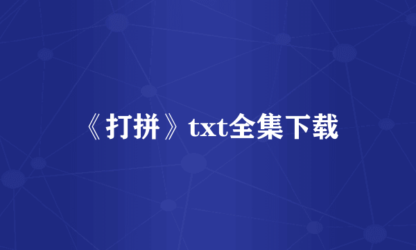 《打拼》txt全集下载