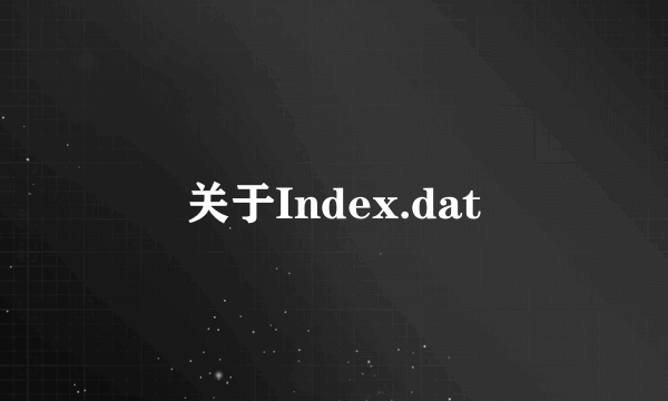 关于Index.dat