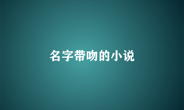 名字带吻的小说