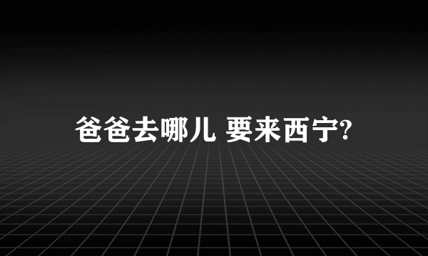 爸爸去哪儿 要来西宁?