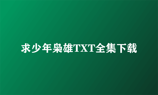 求少年枭雄TXT全集下载