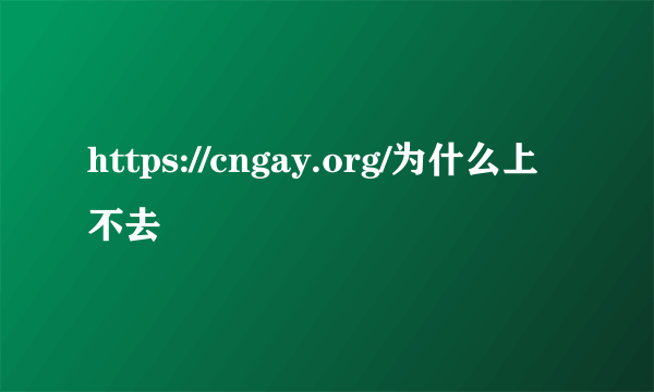 https://cngay.org/为什么上不去