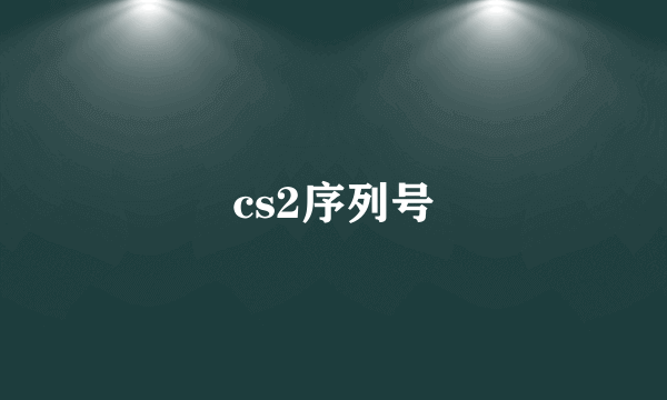 cs2序列号