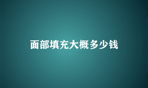 面部填充大概多少钱