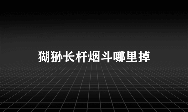 猢狲长杆烟斗哪里掉