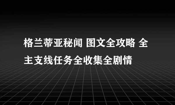 格兰蒂亚秘闻 图文全攻略 全主支线任务全收集全剧情