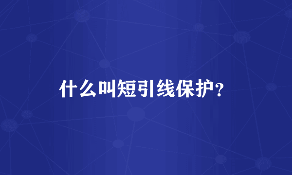 什么叫短引线保护？