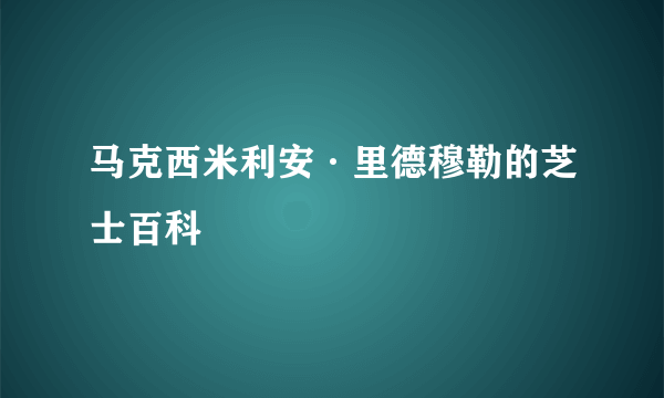 马克西米利安·里德穆勒的芝士百科