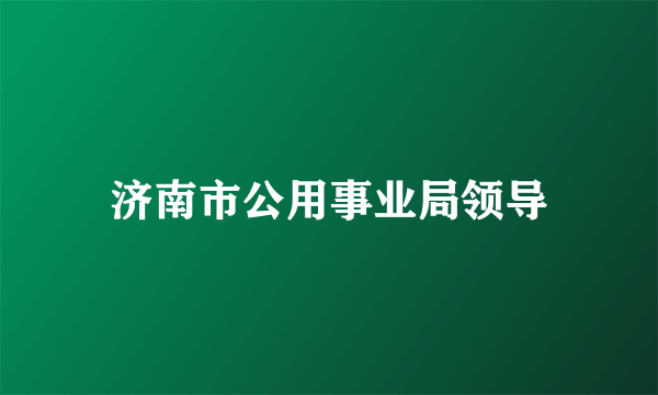 济南市公用事业局领导