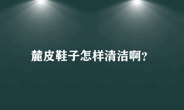 麓皮鞋子怎样清洁啊？