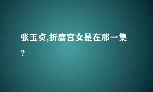 张玉贞,折磨宫女是在那一集？