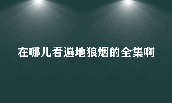 在哪儿看遍地狼烟的全集啊