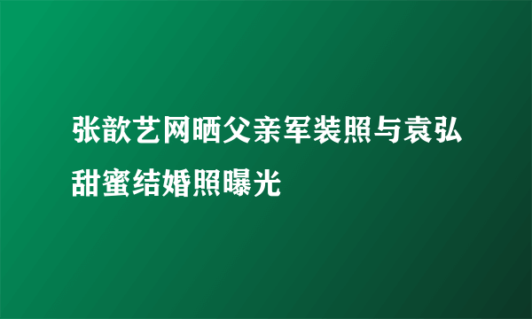 张歆艺网晒父亲军装照与袁弘甜蜜结婚照曝光