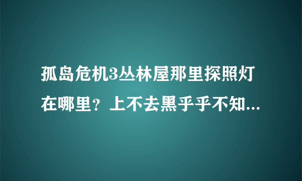 孤岛危机3丛林屋那里探照灯在哪里？上不去黑乎乎不知道怎么走求告诉？