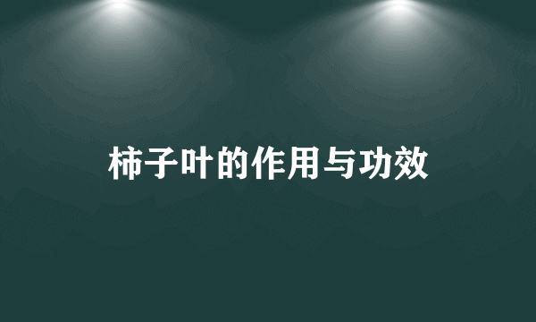 柿子叶的作用与功效