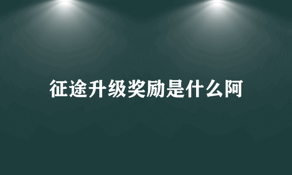 征途升级奖励是什么阿