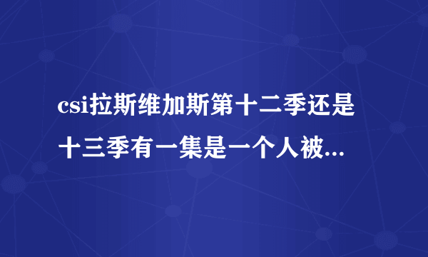 csi拉斯维加斯第十二季还是十三季有一集是一个人被杀死尸体还被放到碎垃圾的一个机器里，是哪集来着？