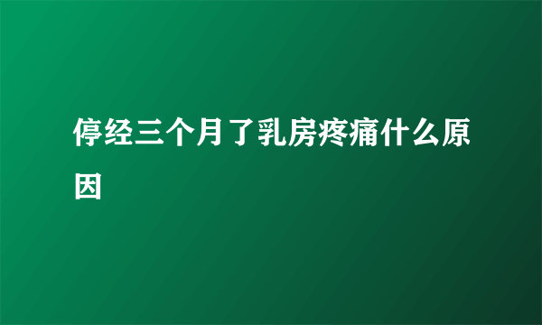 停经三个月了乳房疼痛什么原因